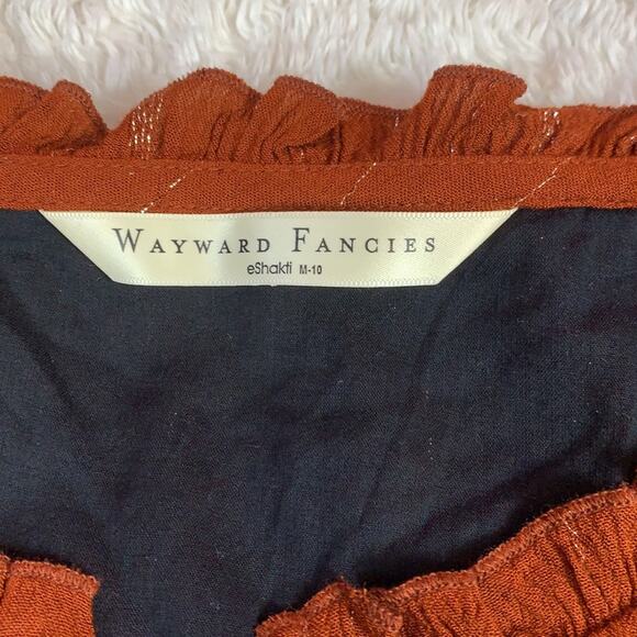 Wayward Fancies by Eshakti ruffled boho midi dress, med - Picture 7 of 9